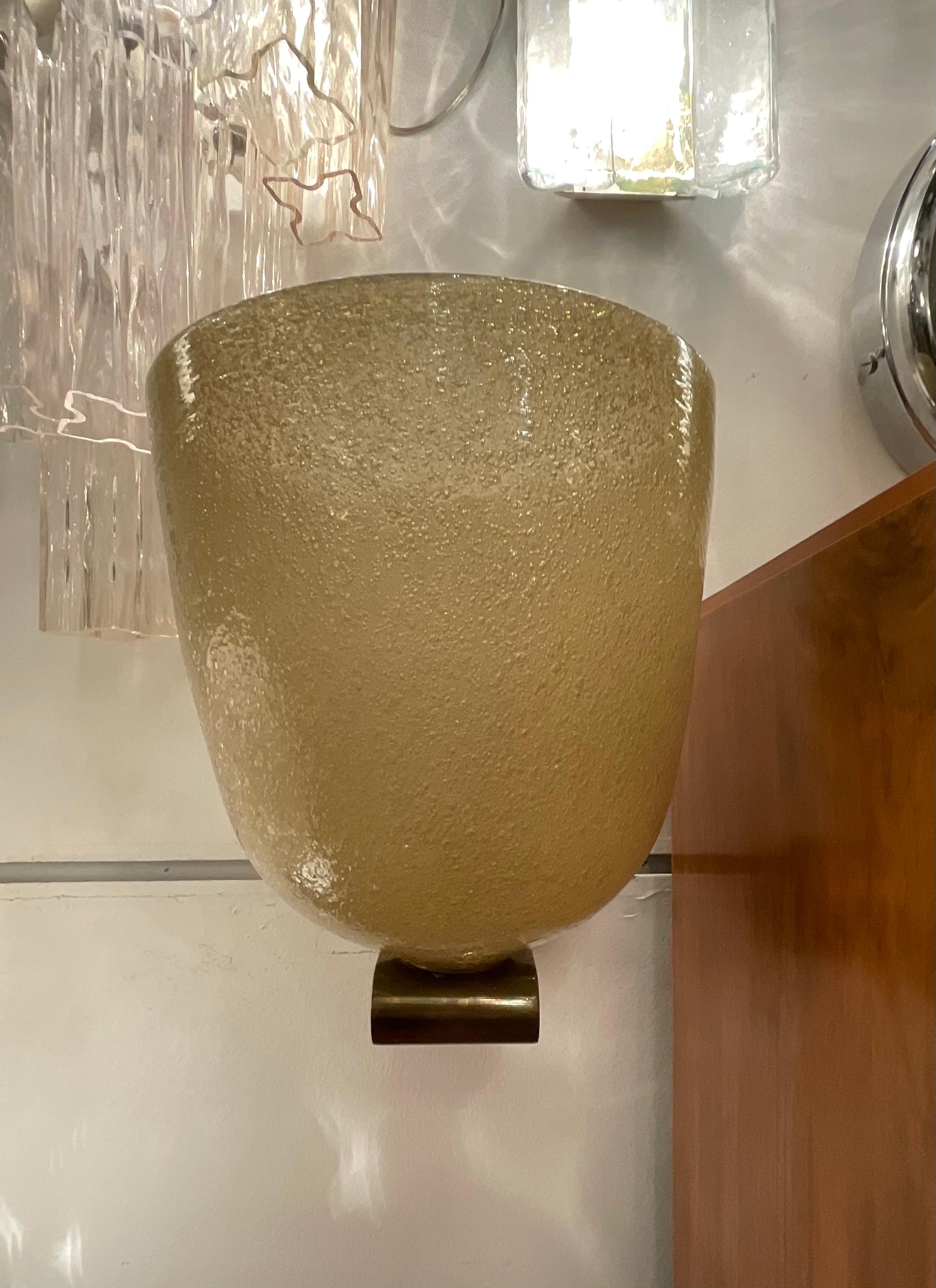 VENINI - CARLO SCARPA -  1 Wandleuchte - Pulegoso Glas - MURANO ITALIA 1930. 3