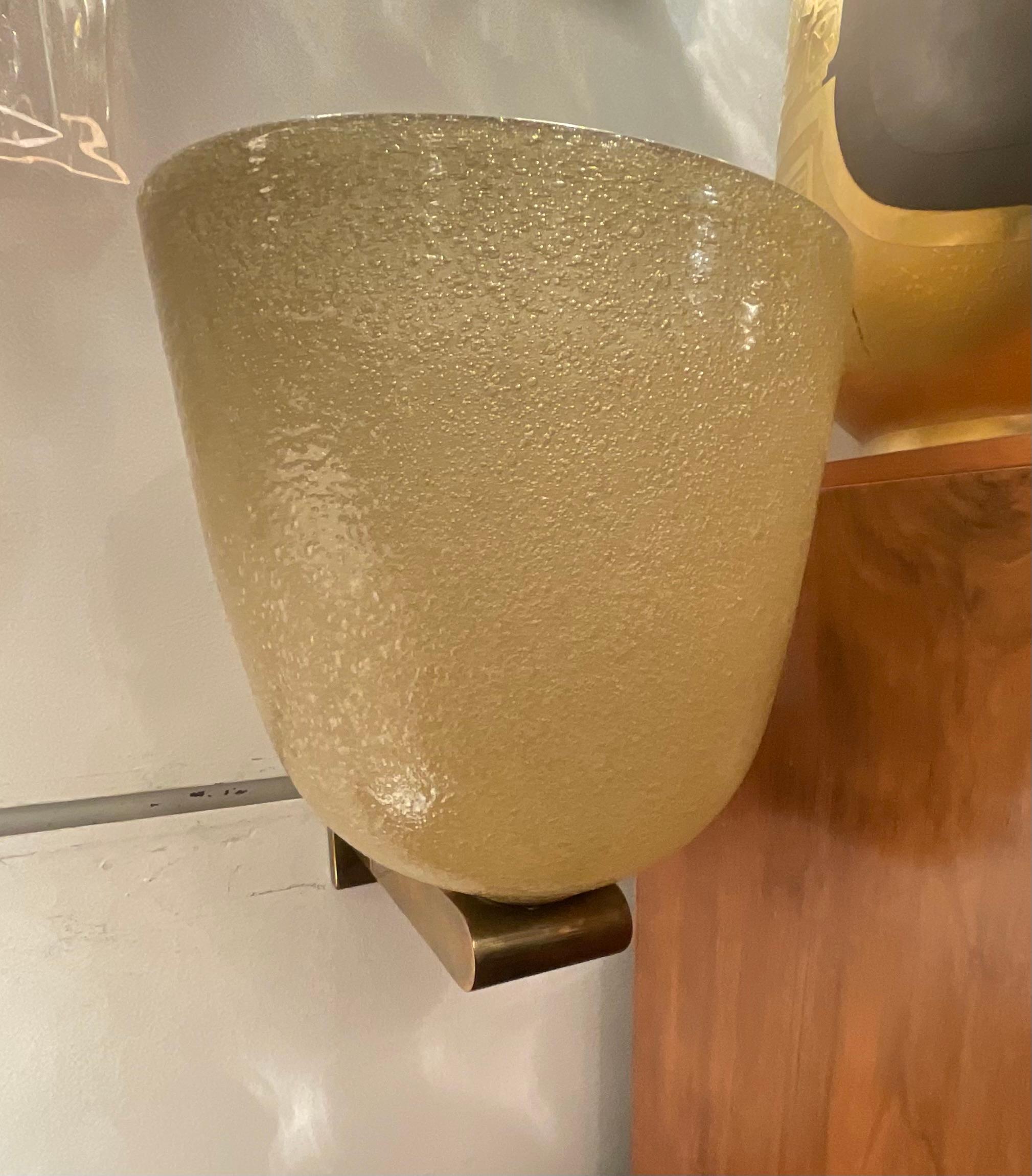 VENINI - CARLO SCARPA -  1 Wandleuchte - Pulegoso Glas - MURANO ITALIA 1930. 5