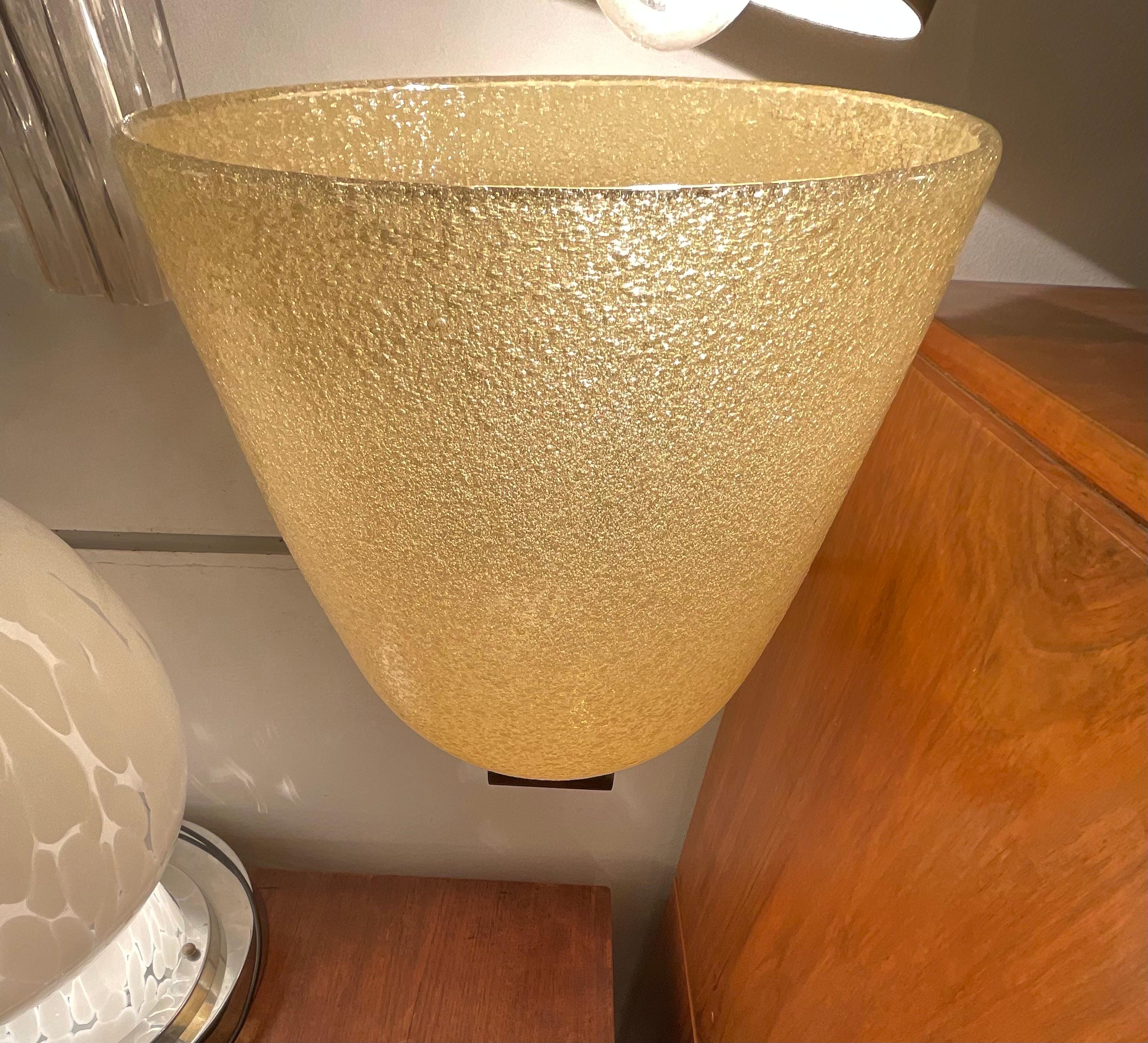VENINI - CARLO SCARPA -  1 Wandleuchte - Pulegoso Glas - MURANO ITALIA 1930. (Art déco)