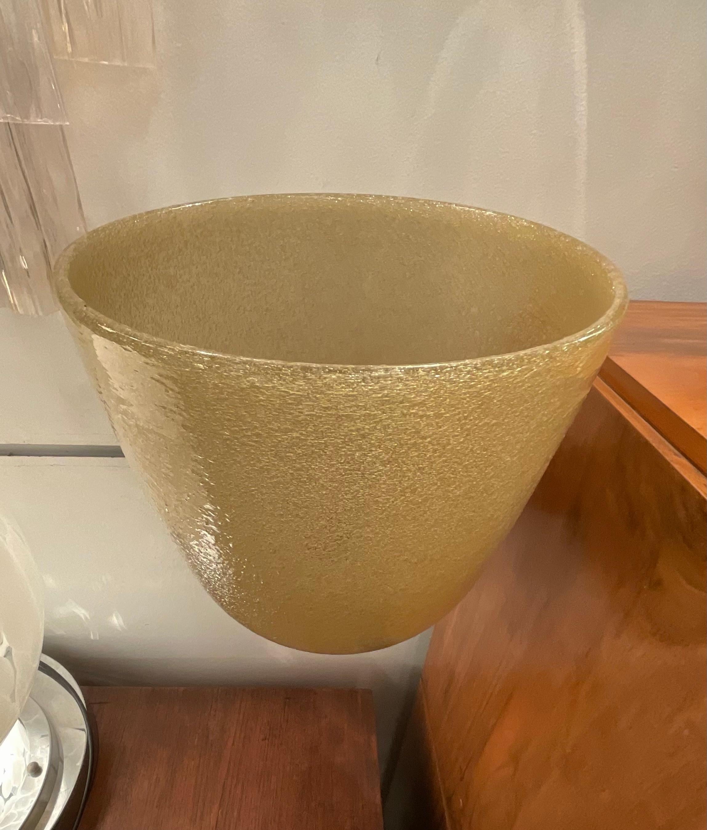 VENINI - CARLO SCARPA -  1 Wandleuchte - Pulegoso Glas - MURANO ITALIA 1930. (Messing)