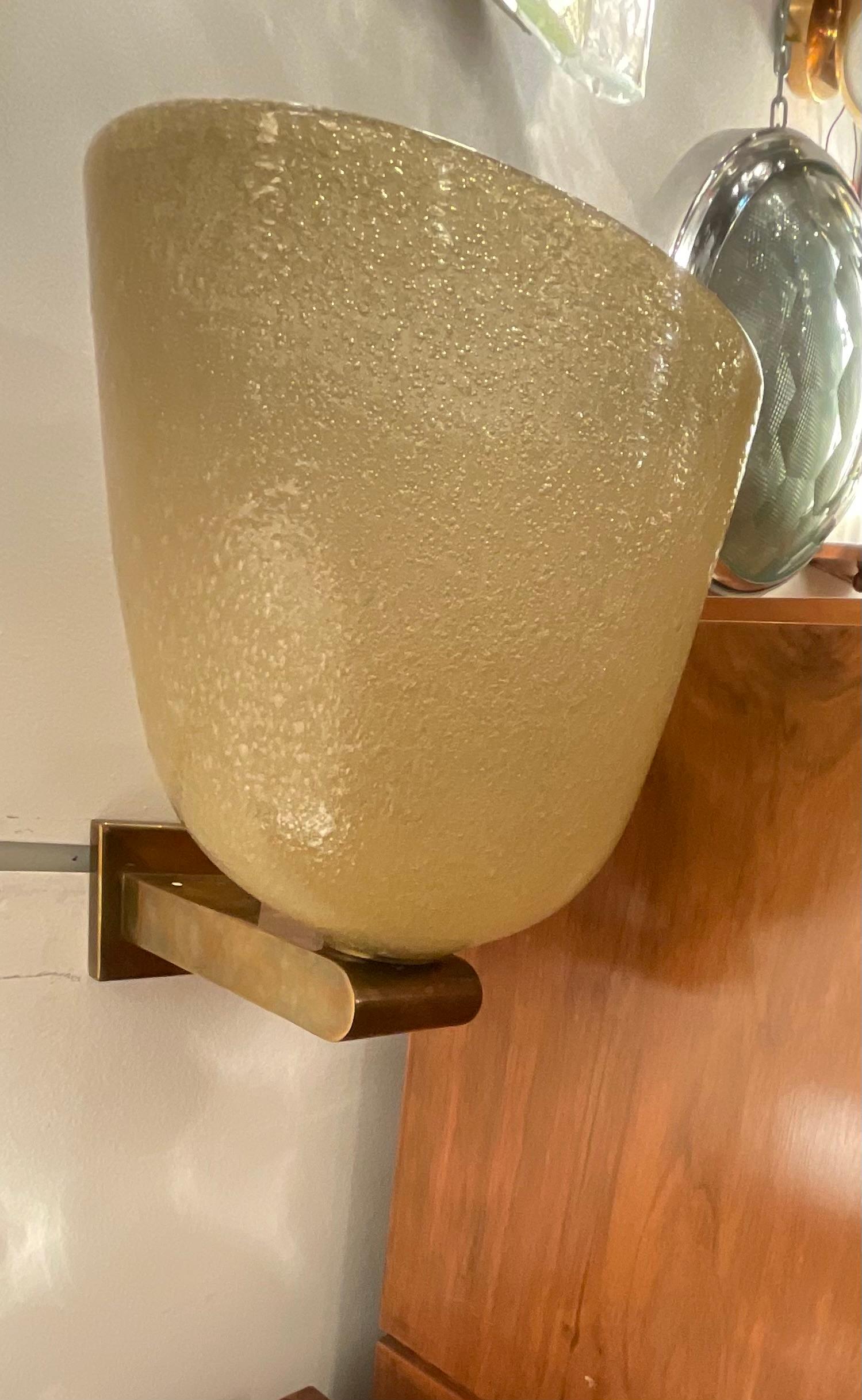 VENINI - CARLO SCARPA -  1 Wandleuchte - Pulegoso Glas - MURANO ITALIA 1930. 1