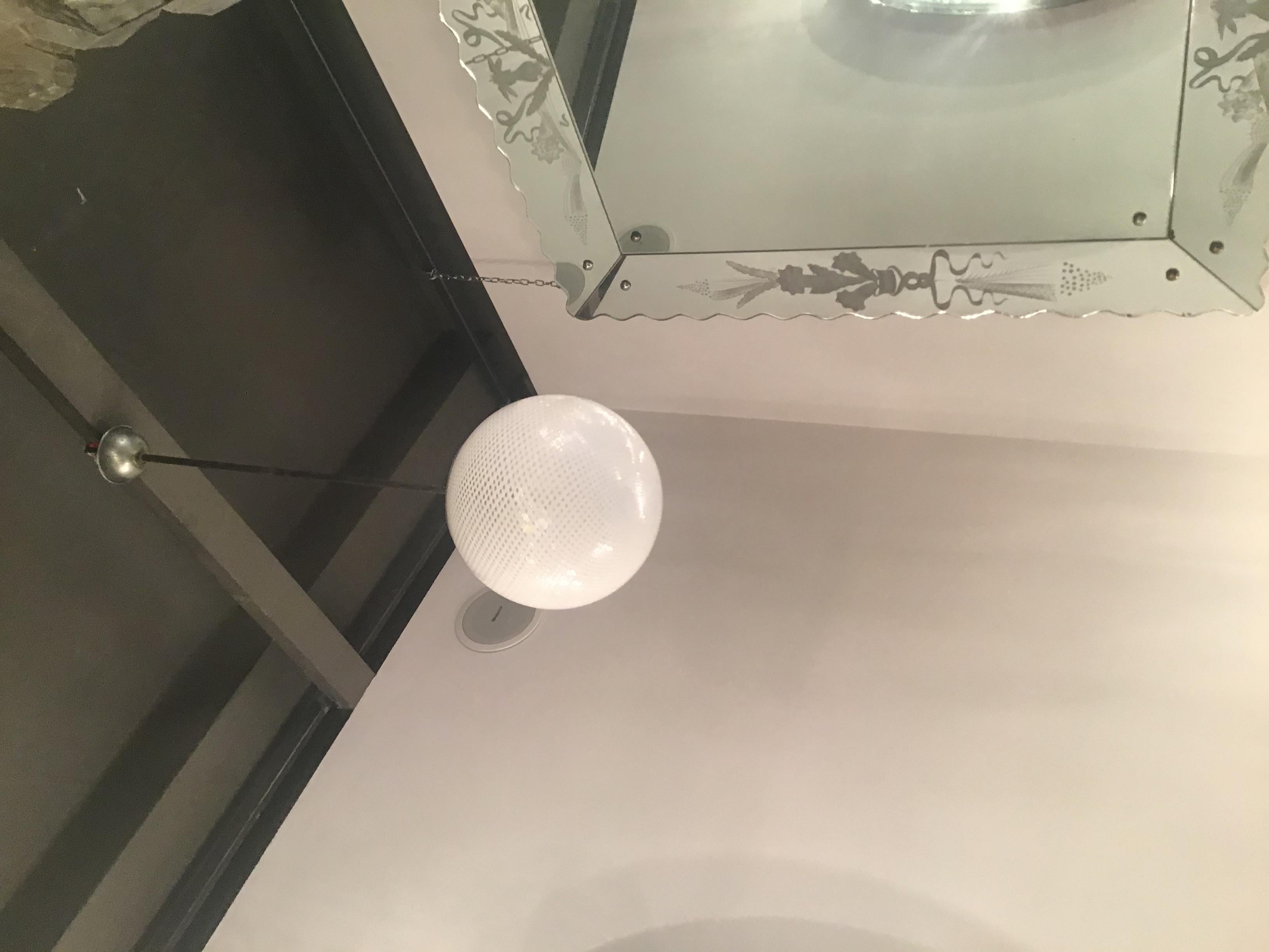 VENINI Carlo Scarpa-Kronleuchter aus Muranoglas und Metall, 1930, Italien im Angebot 12