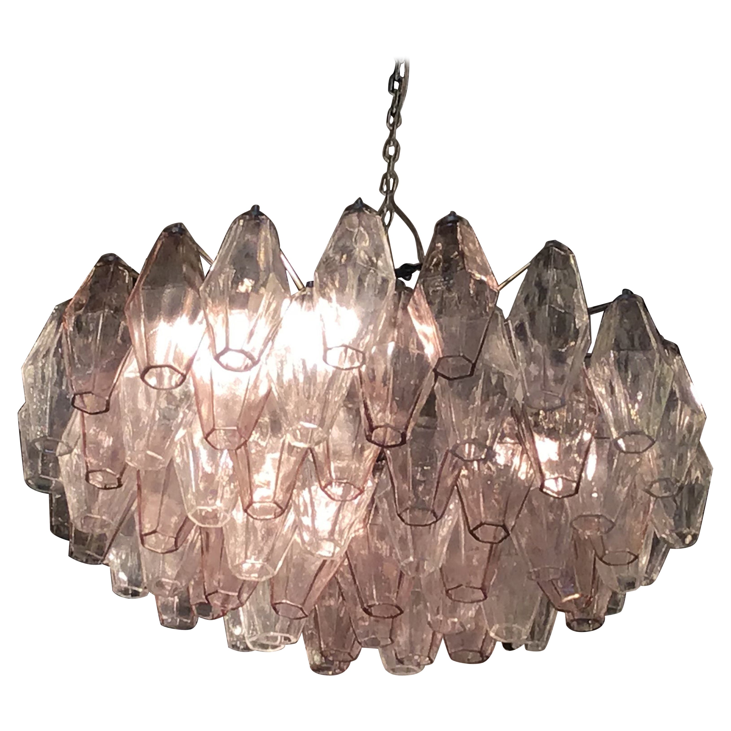 VENINI “Carlo Scarpa “Chandelier “Poliedri” Murano Glass 1955 Italy