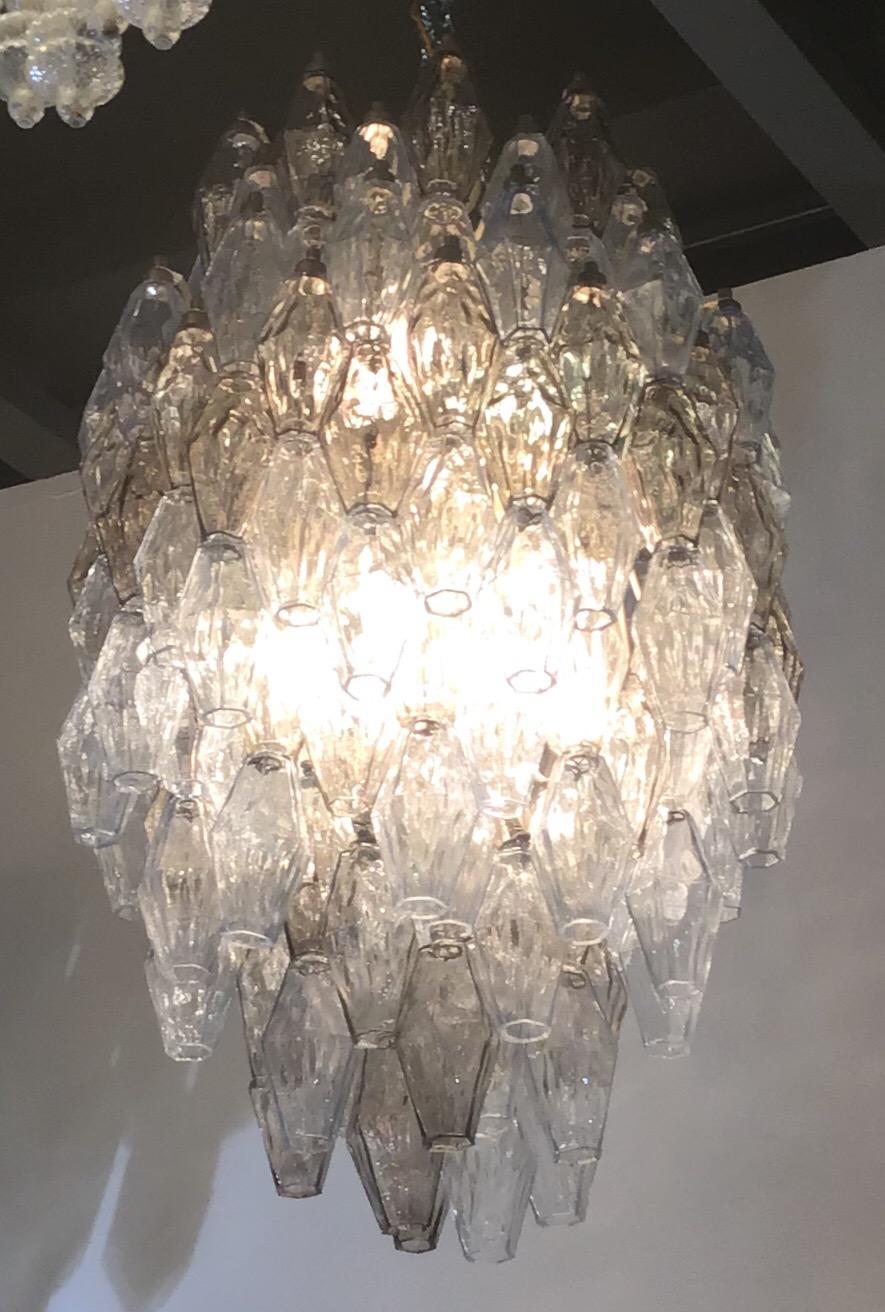 Lámpara Venini Carlo Scarpa Poliedri Murano Light Bluend Latón, 1950 en venta 5