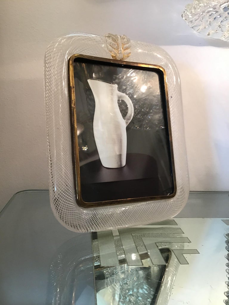 VENINI “Carlo Scarpa” Picture Frames Murano Glass Brass 1940 Italy For Sale 10