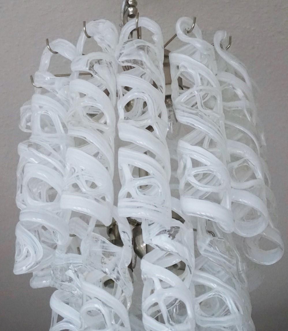 Venini Cascade-Kronleuchter aus mundgeblasenem Muranoglas mit sechs Leuchten, Italien, 1960er Jahre im Angebot 1