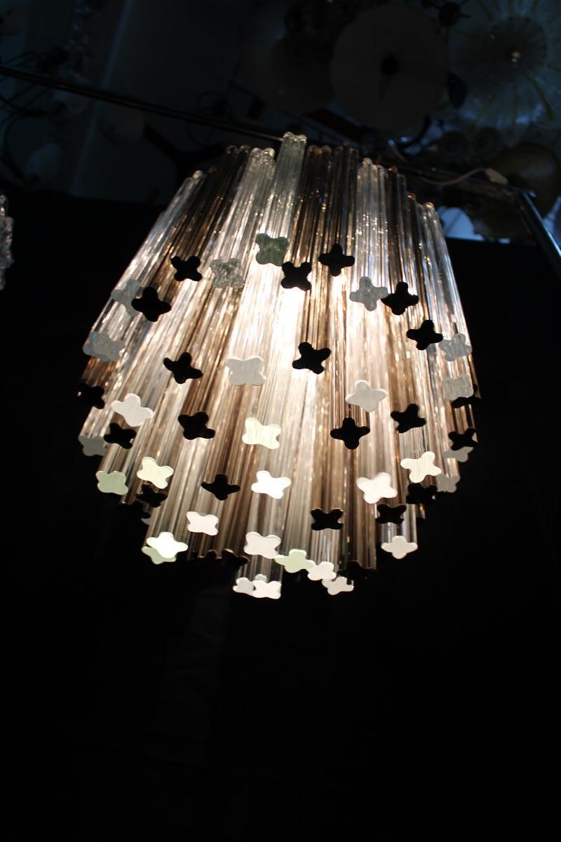 Venini Ceiling Lamp Italian Design 1960 Murano Glass Parts  For Sale 6