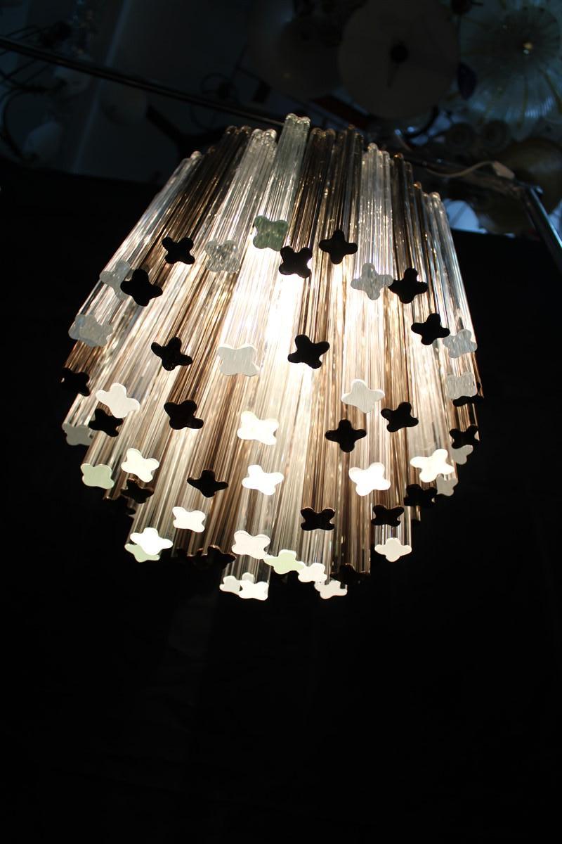 Venini Ceiling Lamp Italian Design 1960 Murano Glass Parts  For Sale 7