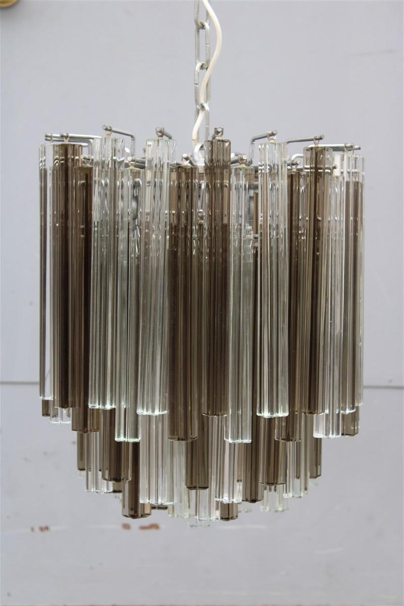 Venini Ceiling Lamp Italian Design 1960 Murano Glass Parts  In Good Condition For Sale In Palermo, Sicily