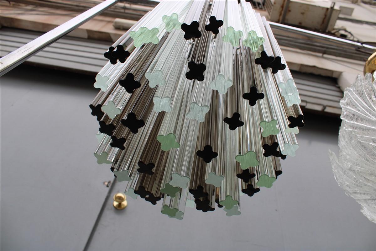 Venini Ceiling Lamp Italian Design 1960 Murano Glass Parts  For Sale 1