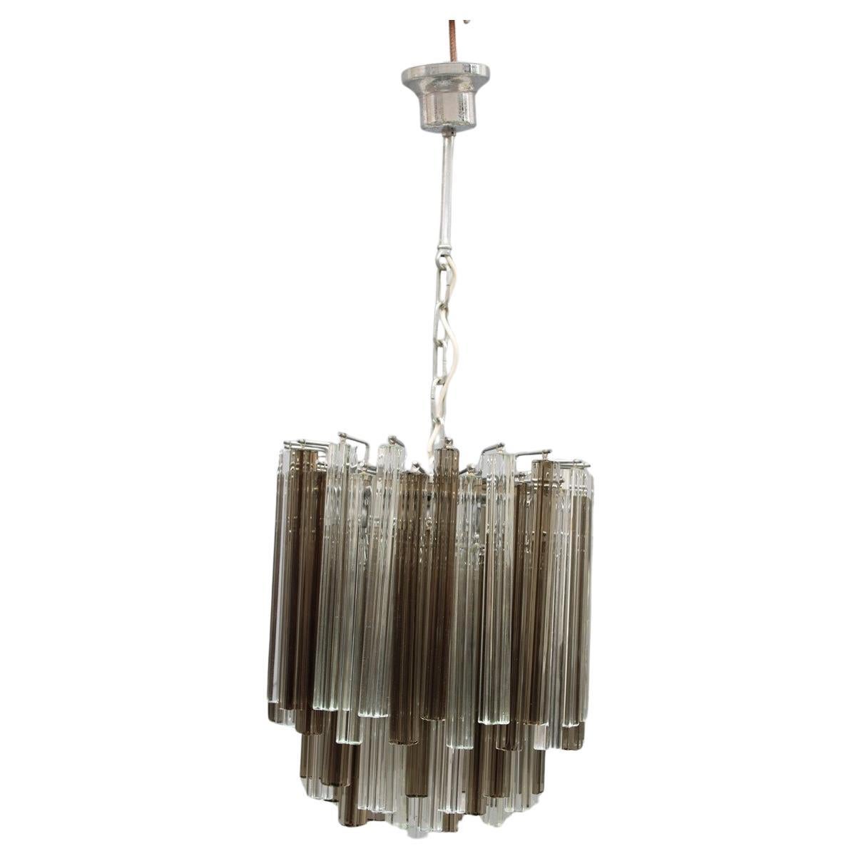 Venini Ceiling Lamp Italian Design 1960 Murano Glass Parts  For Sale