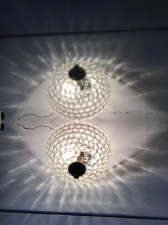 Venini Ceiling Light/Sconce Murano Glass Brass, 1940, Italy