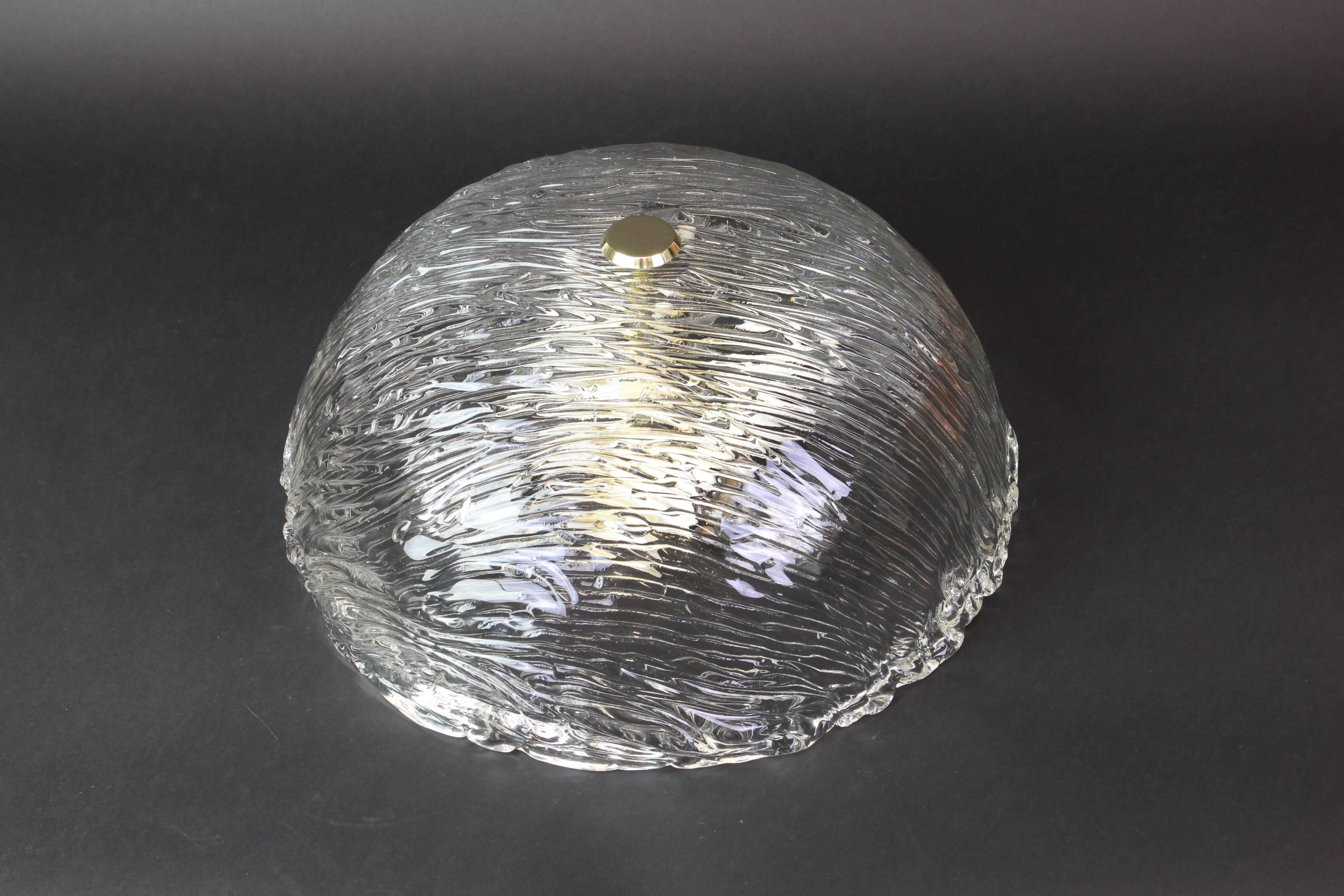 Murano Glass Venini Ceiling Lights Attributed to Carlo Scarpa for Venini, 1950s