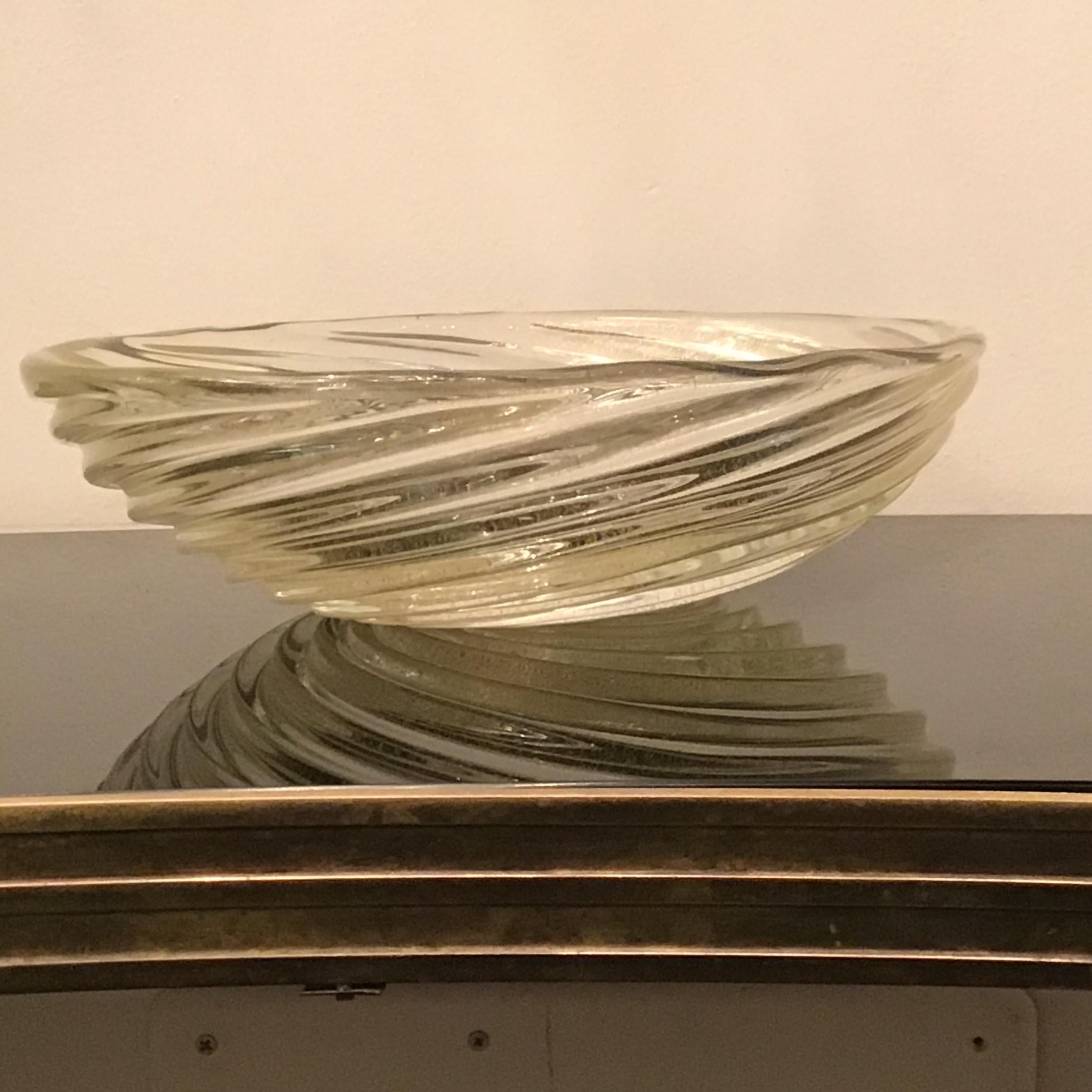 Venini Centerpiece Murano Glass Gold, 1940, Italy  For Sale 4