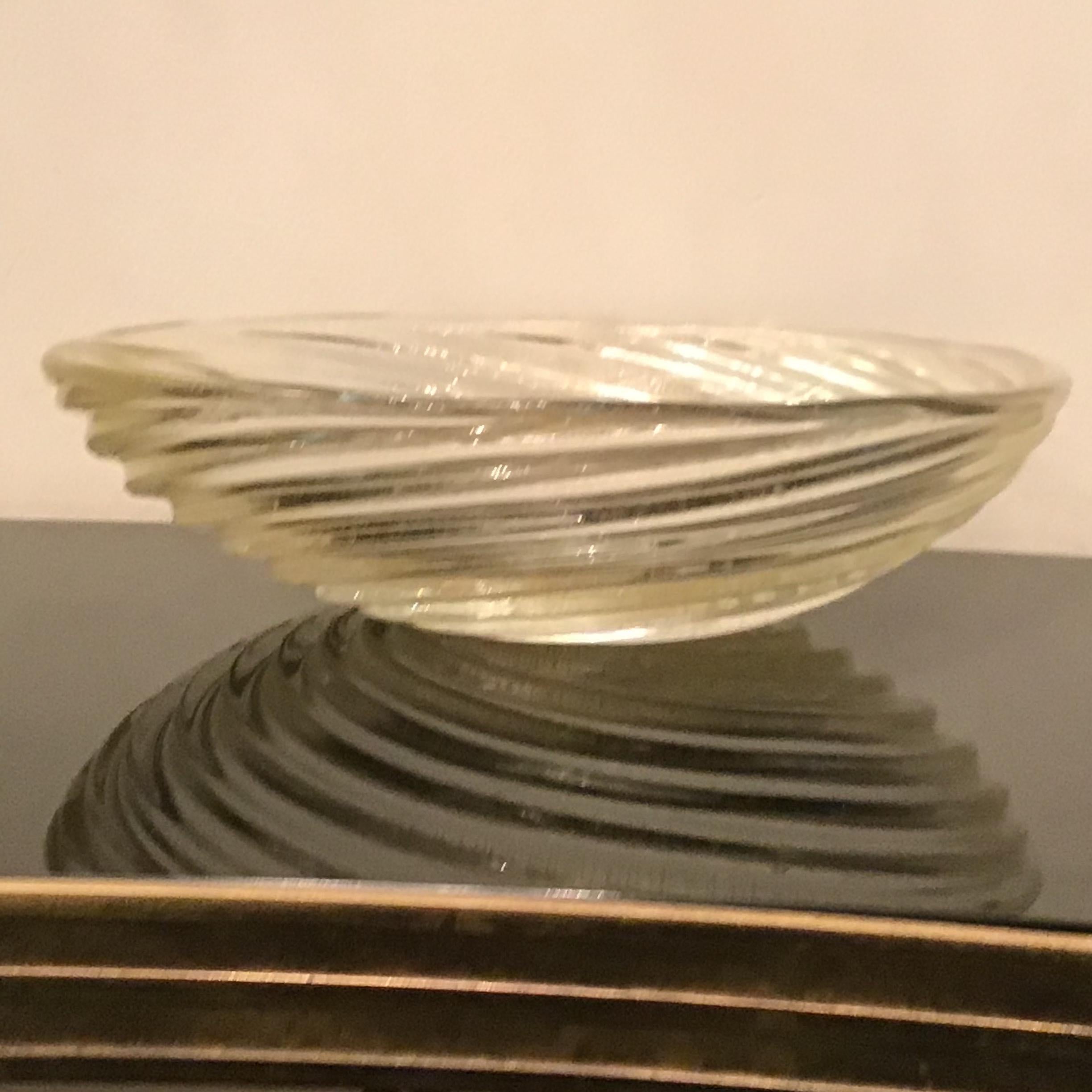 Venini Centerpiece Murano Glass Gold, 1940, Italy  For Sale 8