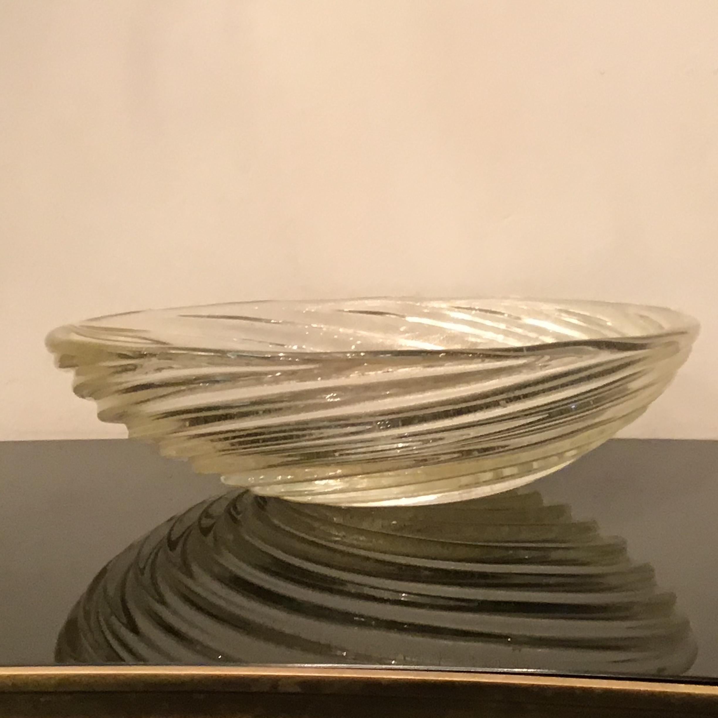 Venini Centerpiece Murano Glass Gold, 1940, Italy  For Sale 11