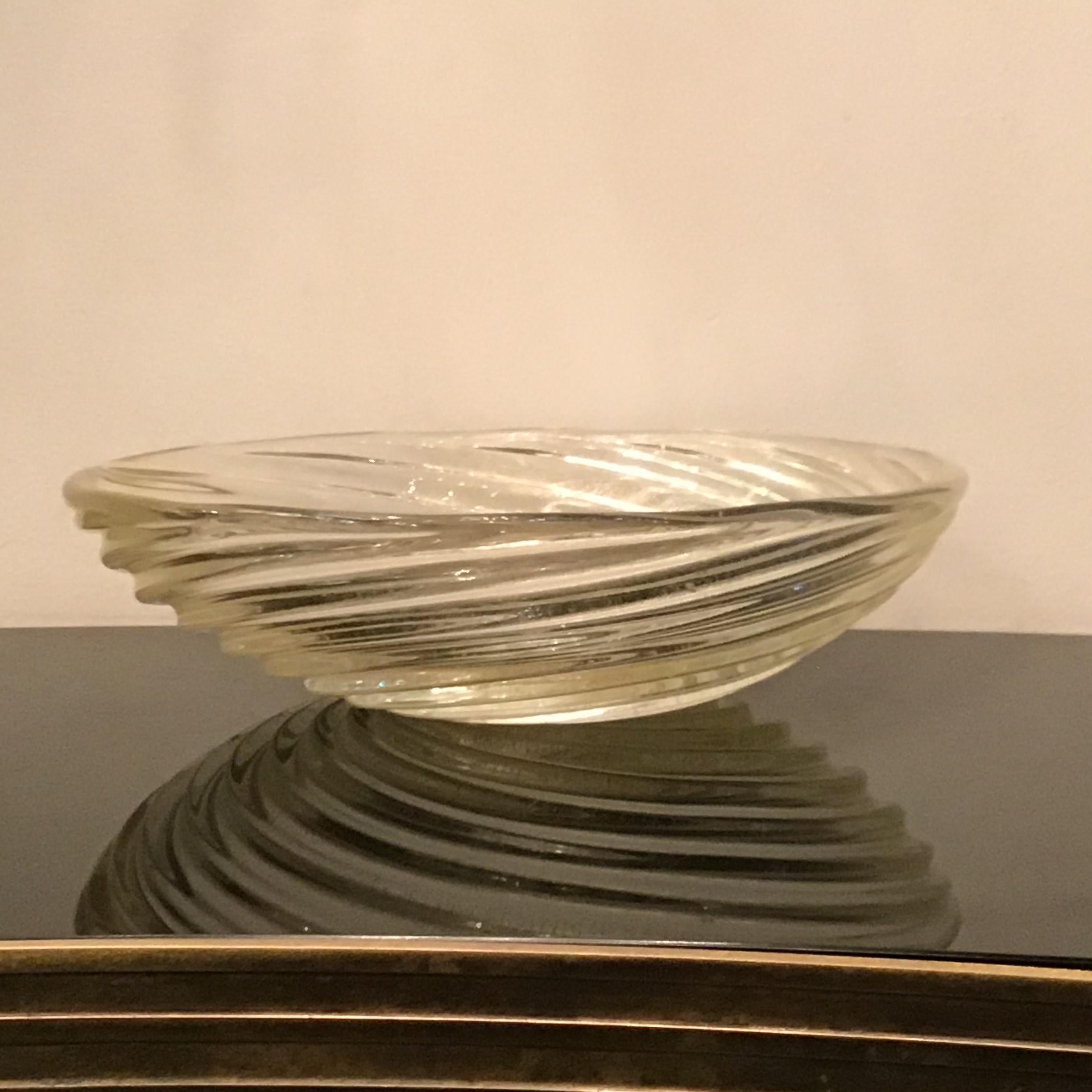Venini Centerpiece Murano Glass Gold, 1940, Italy  For Sale 13