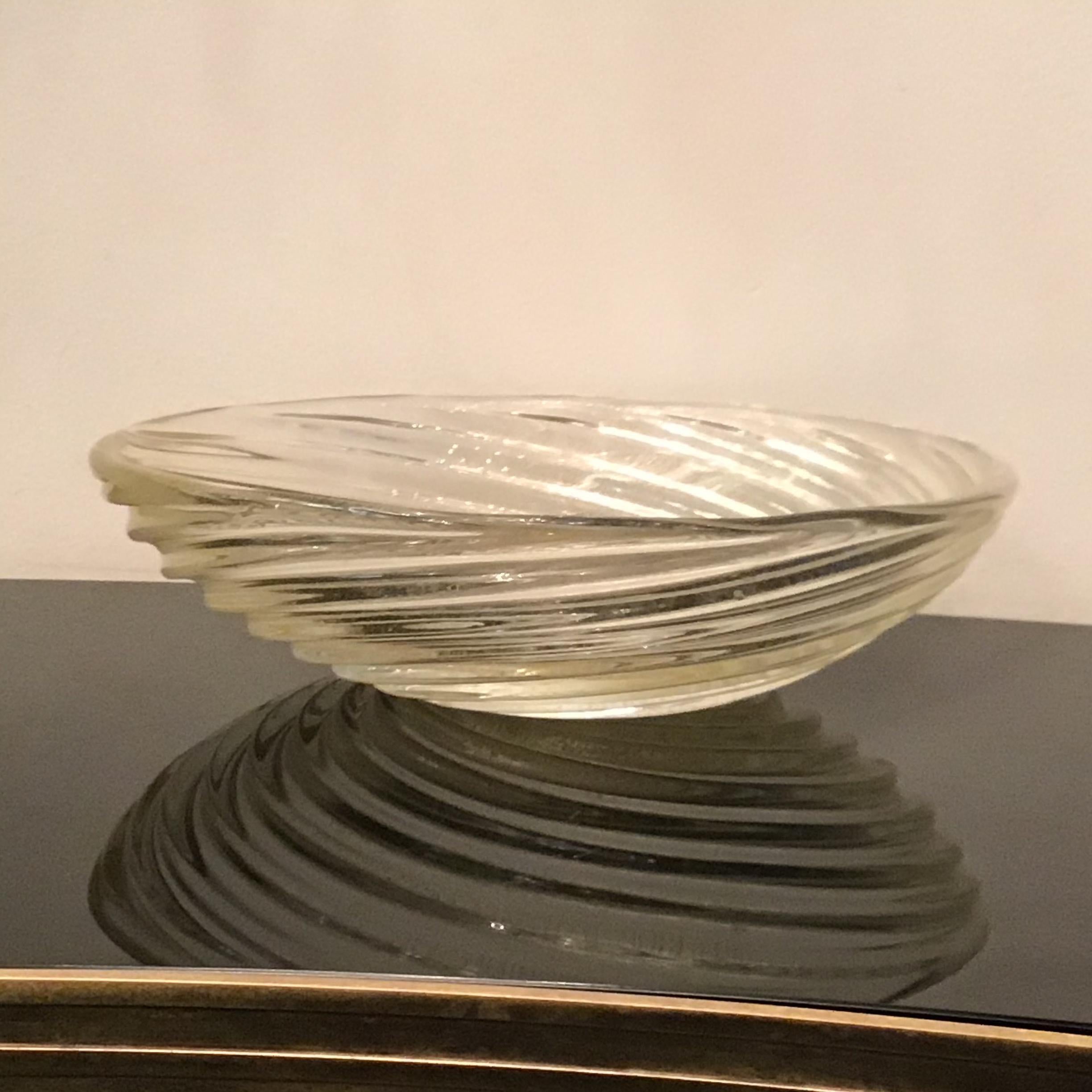 Venini Centerpiece Murano Glass Gold, 1940, Italy  For Sale 14