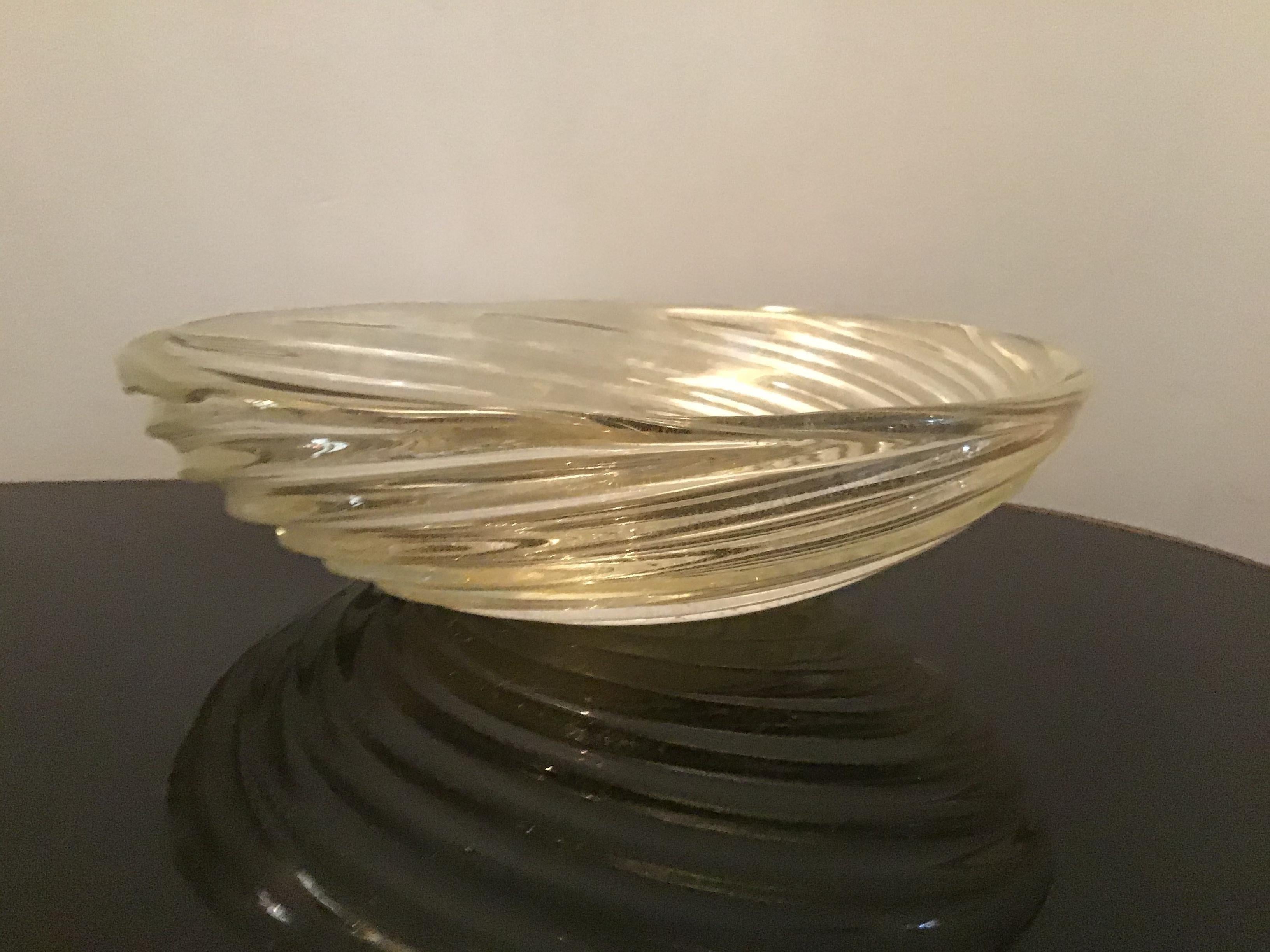 Other Venini Centerpiece Murano Glass Gold, 1940, Italy  For Sale