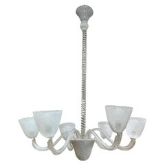 Venini chandelier 6 arms circa 1940