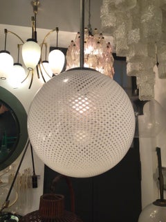 Venini Chandelier “FILIGRANA“ Murano Glass Crome Italia, 1930