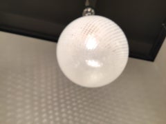 Venini Chandelier “FILIGRANA“ Murano Glass Crome Italia, 1930