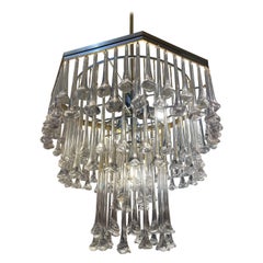 Venini chandelier flower Rose murano , italy 1980