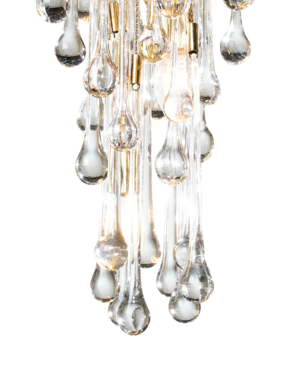 Lampadario Venini, Italia, anni '70 In condizioni buone in vendita a Saint-Ouen-sur-Seine, FR