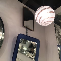 VENINI CHANDELIER Glass Metal Crome 1950 Italy