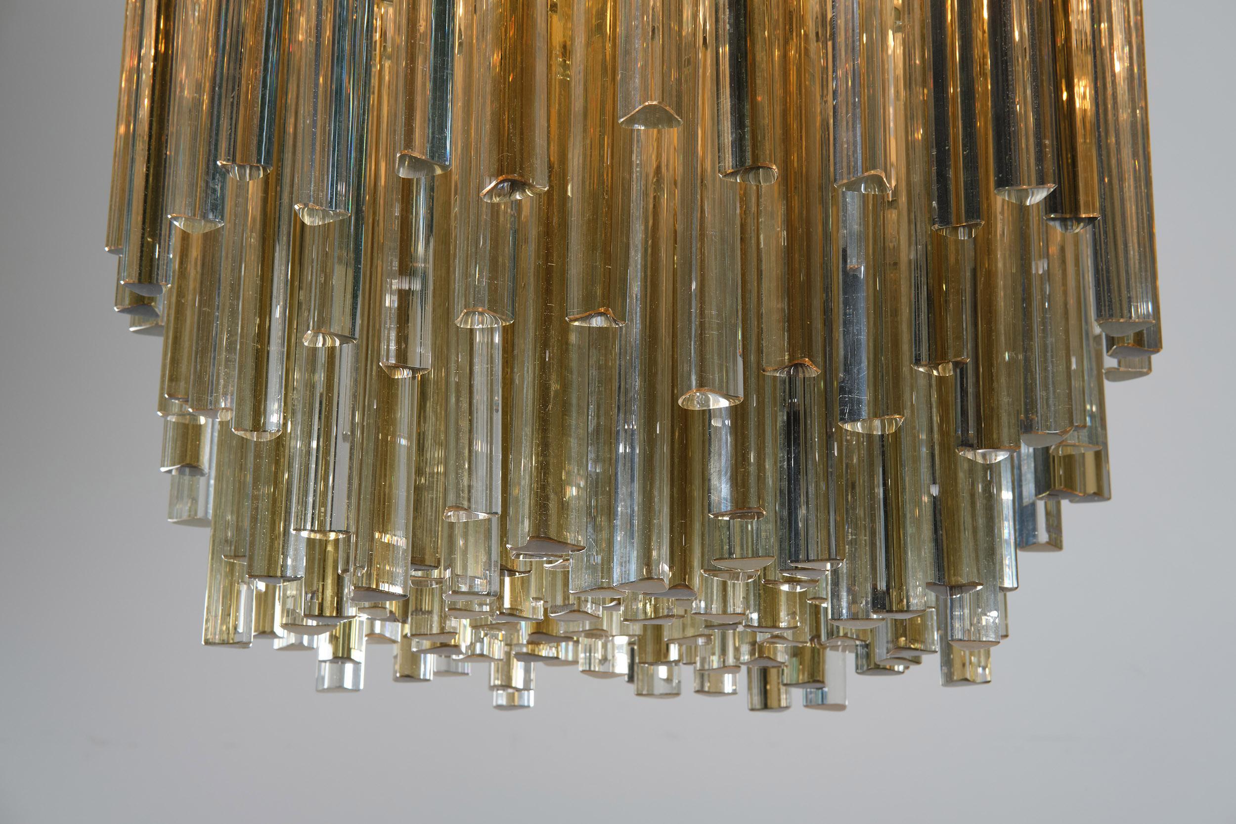 Italian Venini Chandelier in Murano Glass, 1960, Italy For Sale