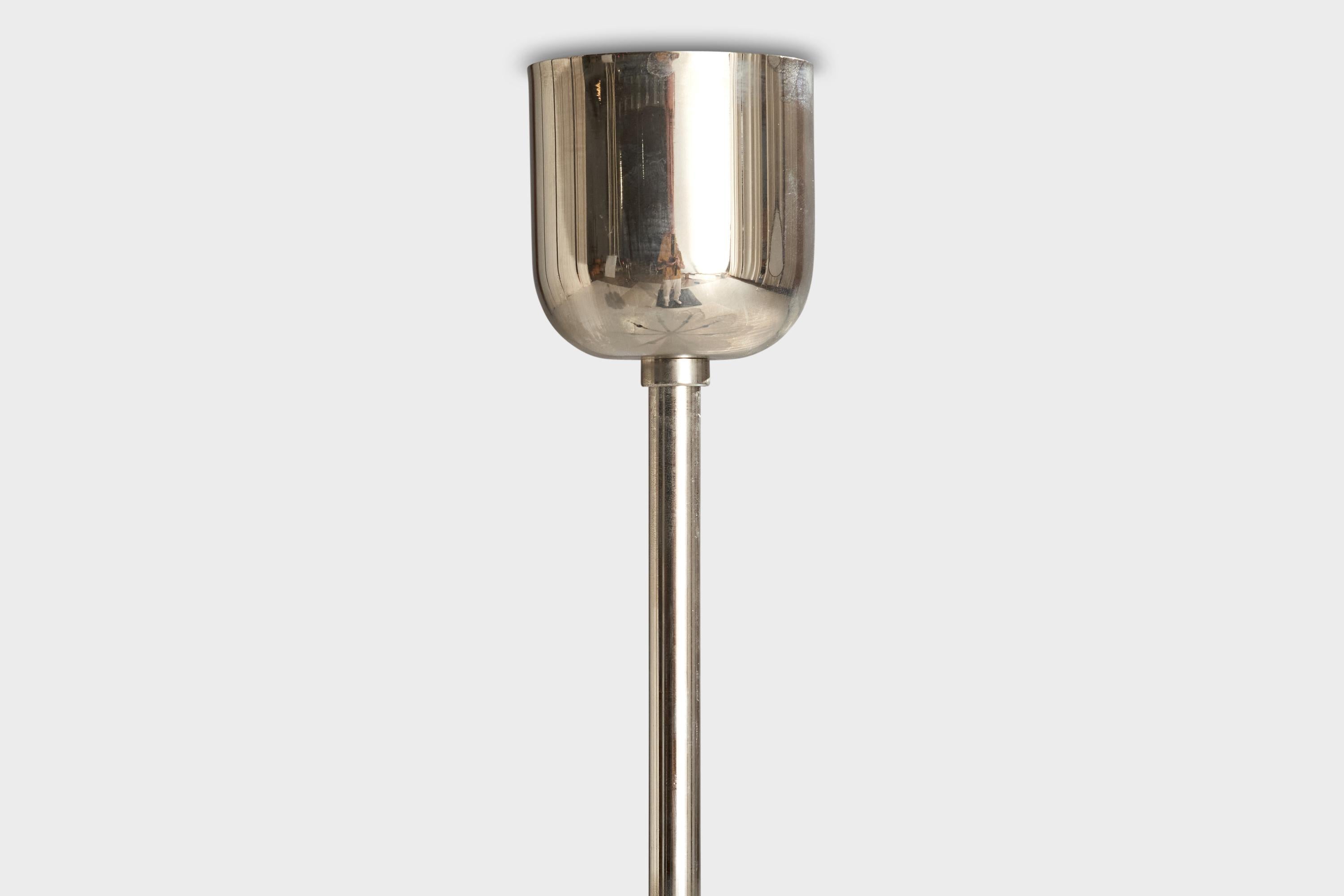 Venini, Chandelier, Metal, Glass, Italy, 1950s For Sale 3