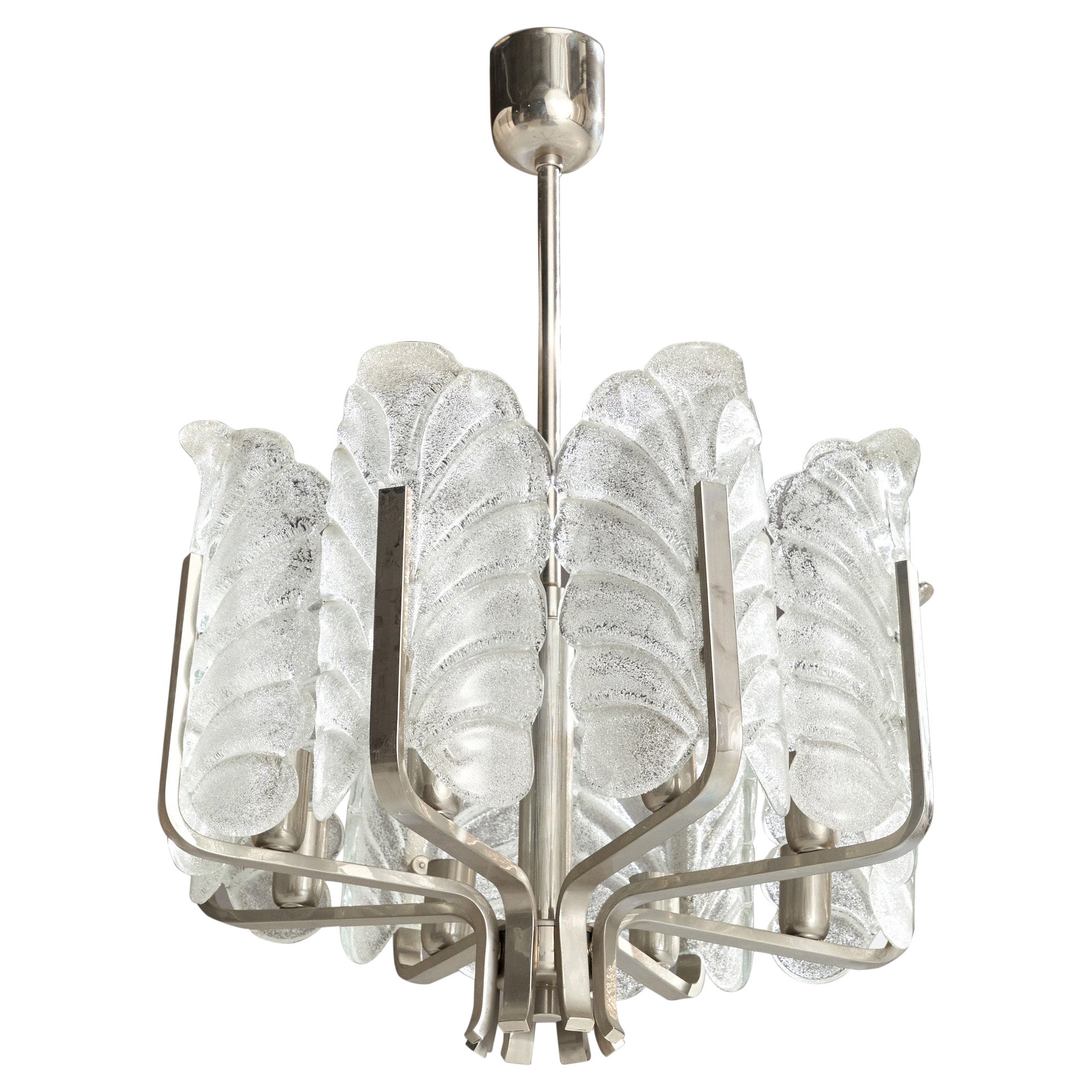 Venini, Chandelier, Metal, Glass, Italy, 1950s