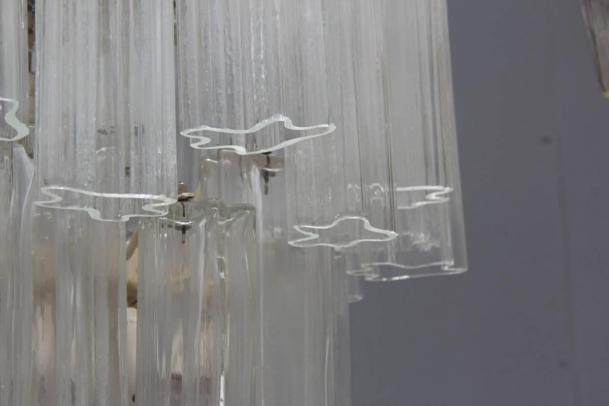 Venini Chandelier Mid-Century Modern Italian Design Murano Glass 1950 In Excellent Condition In Palermo, Sicily