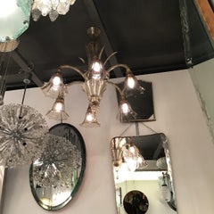 VENINI Chandelier Murano Glass Iron 1940 Italy