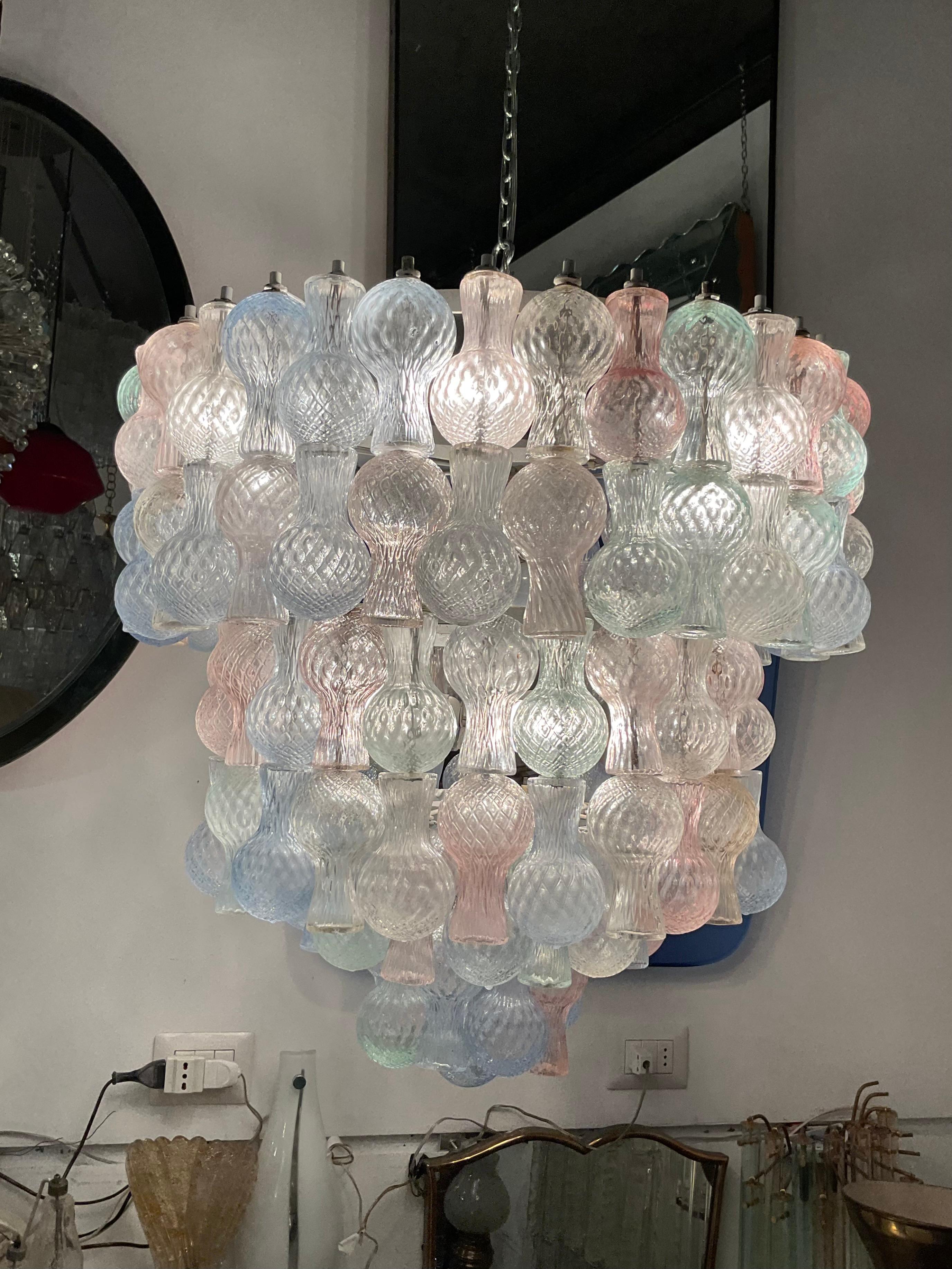 Venini Lustre Murano Verre Fer 1950 Italie en vente 4