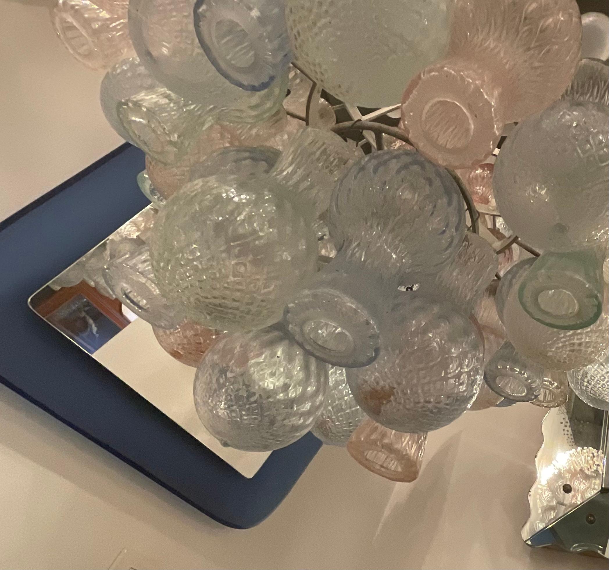 Venini Lustre Murano Verre Fer 1950 Italie en vente 7