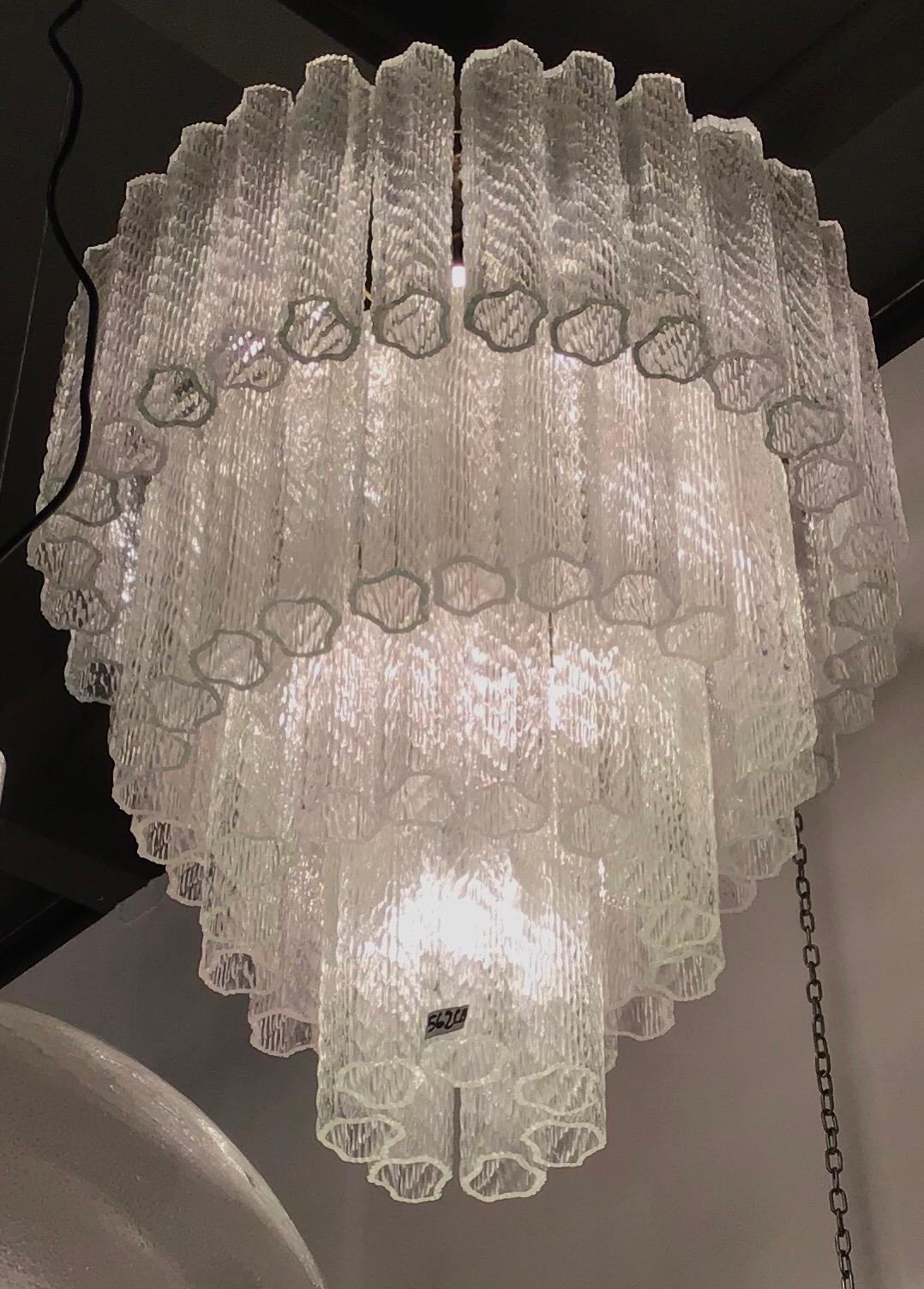 Venini Chandelier Murano Glass Iron, 1950, Italy In Excellent Condition For Sale In Milano, IT