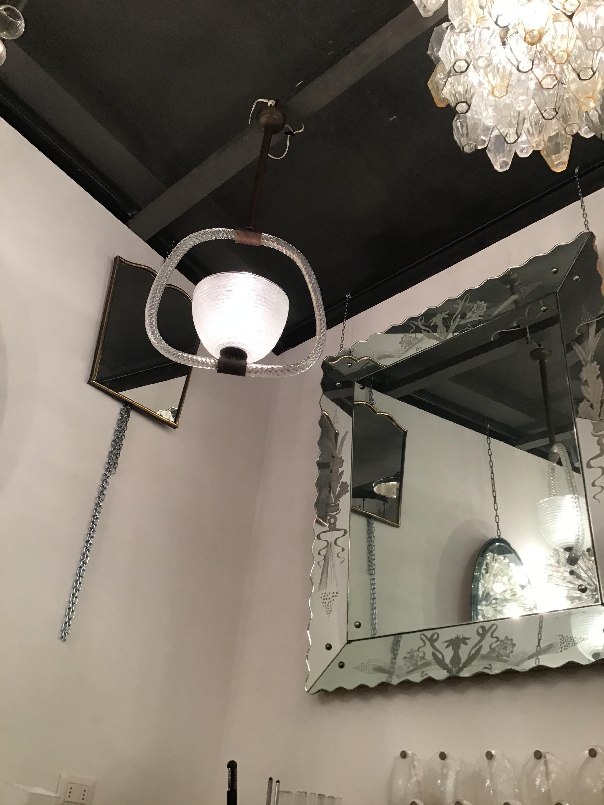 VENINI-Kronleuchter aus Muranoglas und Metall und Messing, Italien im Angebot 8