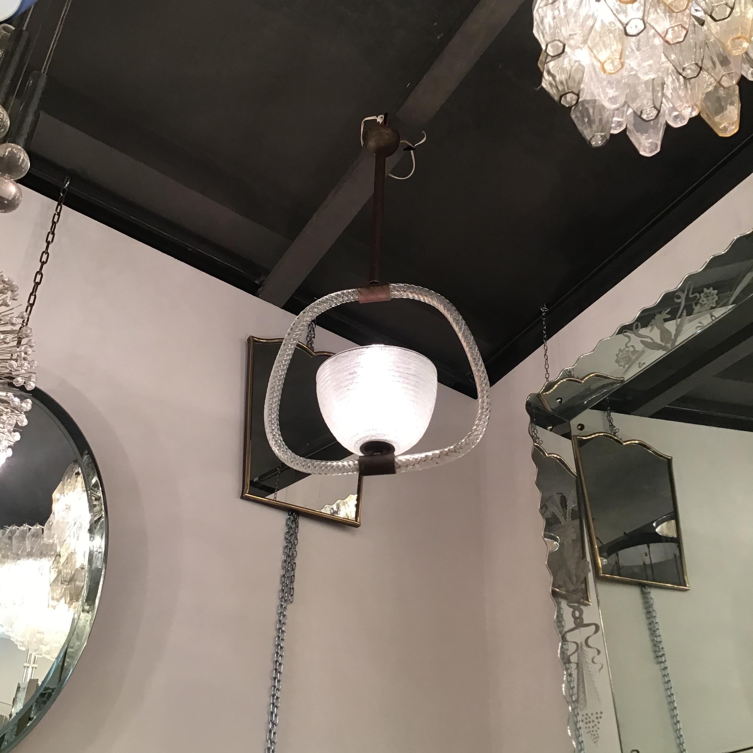 VENINI-Kronleuchter aus Muranoglas und Metall und Messing, Italien im Angebot 10