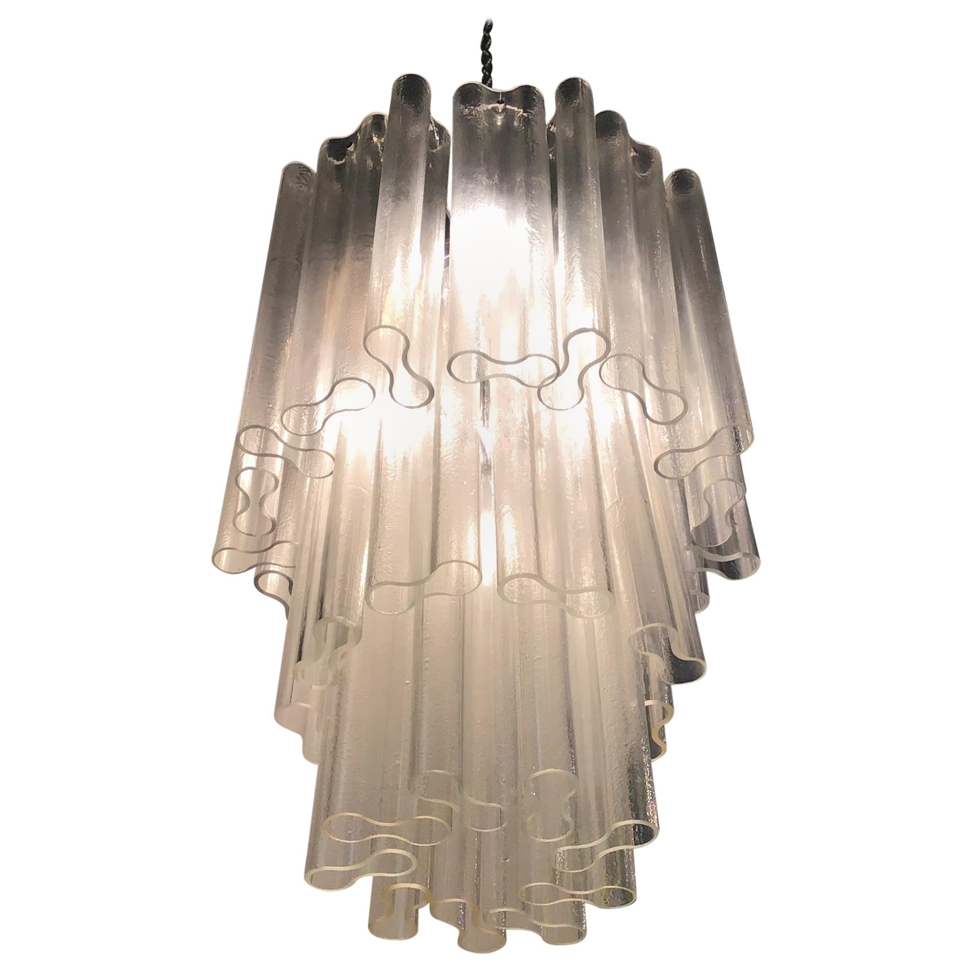 Lustre Venini Murano Crome, 1950, Italie