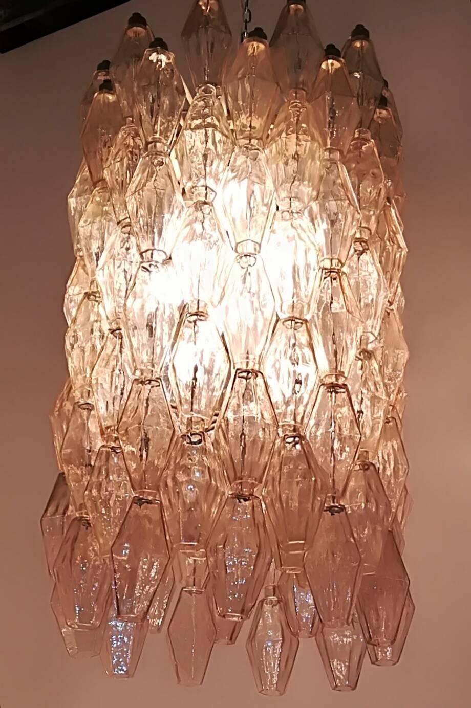 Milieu du XXe siècle Venini:: Lustre Poliedri 1950:: Carlo Scarpa en vente