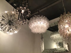 Lampadario Venini "Toni Zuccheri Vetro di Murano, metallo, ferro, 1950, Italia