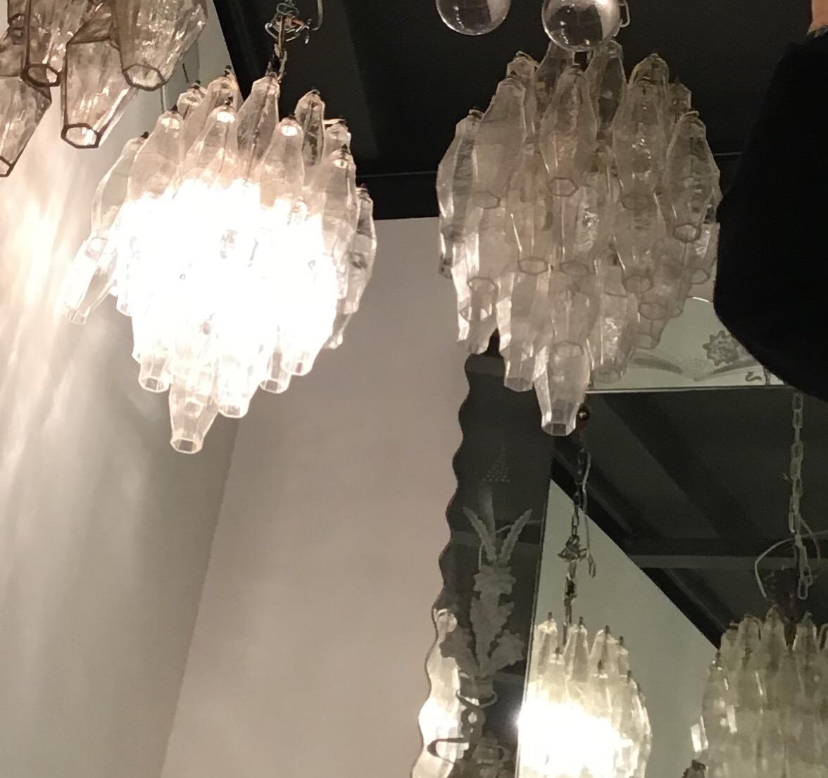 Venini chandeliers 1950 Murano glass iron Italia.
