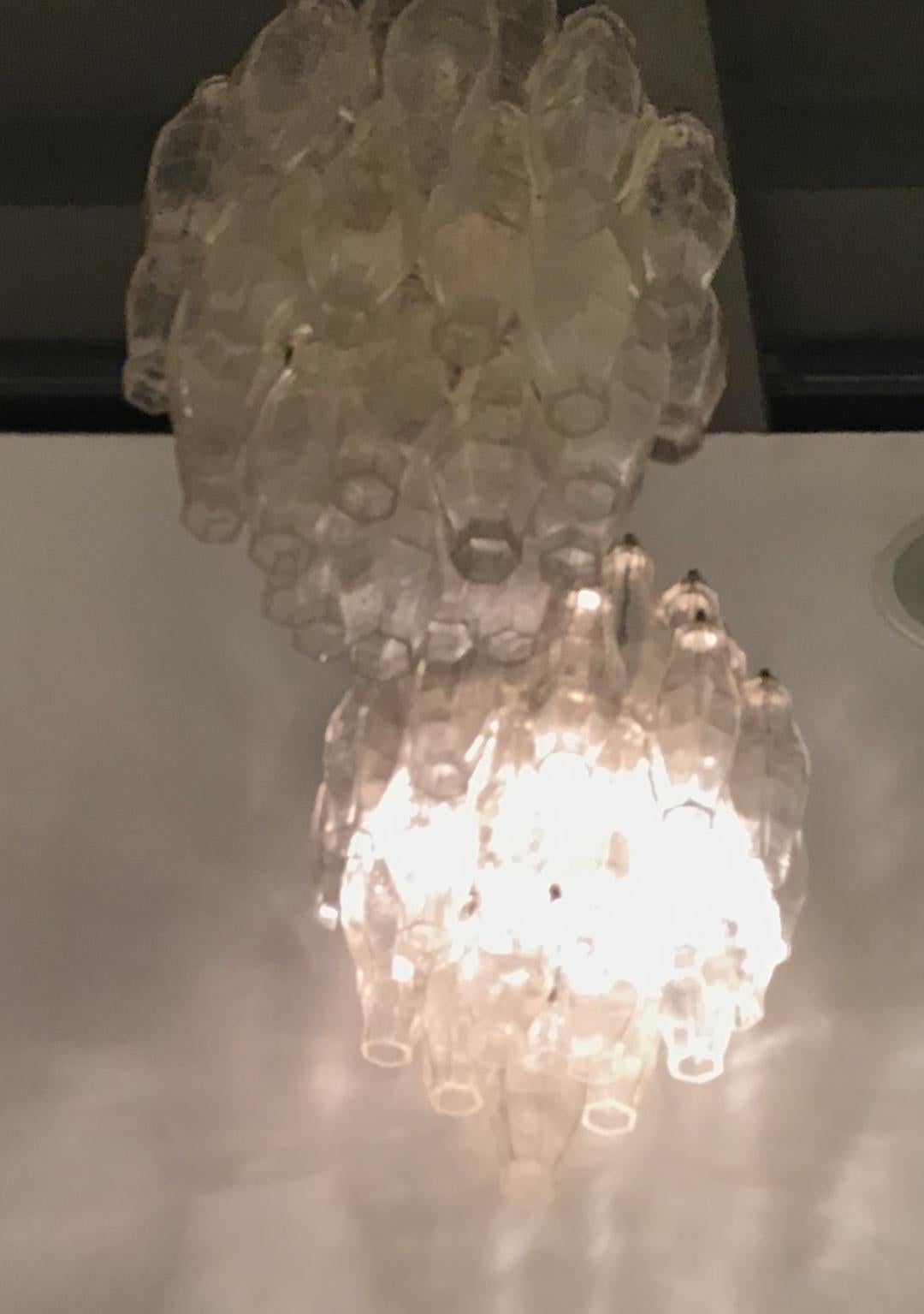 Européen Lustres Venini en verre de Murano et fer, Italie, 1950