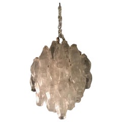 Lustres Venini en verre de Murano et fer, Italie, 1950