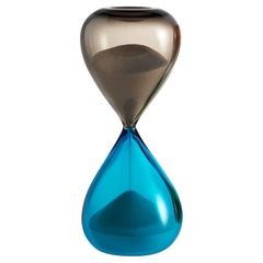 Venini Hourglass 420.06 Glass Hourglass Aquamarine & Talpa - Damiani
