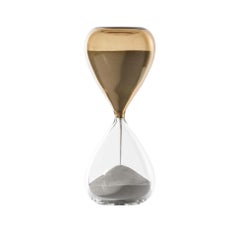 Venini Hourglass 420.06 Glass Hourglass, Moka & Crystal - Damiani