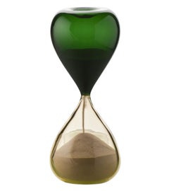 Venini Hourglass 420.06 Glass Hourglass Pagliesco & Apple Green - Damiani