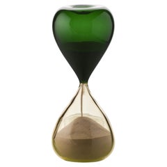 Venini Hourglass 420.06 Glass Hourglass Pagliesco & Apple Green - Damiani
