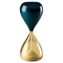 Venini Clessidra Hourglass in Horizon Amber Murano Glass